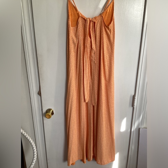 Made In Italy orange spaghetti Strap Dress size L - Picture 6 of 7